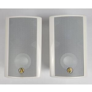 2 Sapphire SAT1000 White Bookshelf Surround Sound 8 Ohm Speakers‎ ONLY Tested